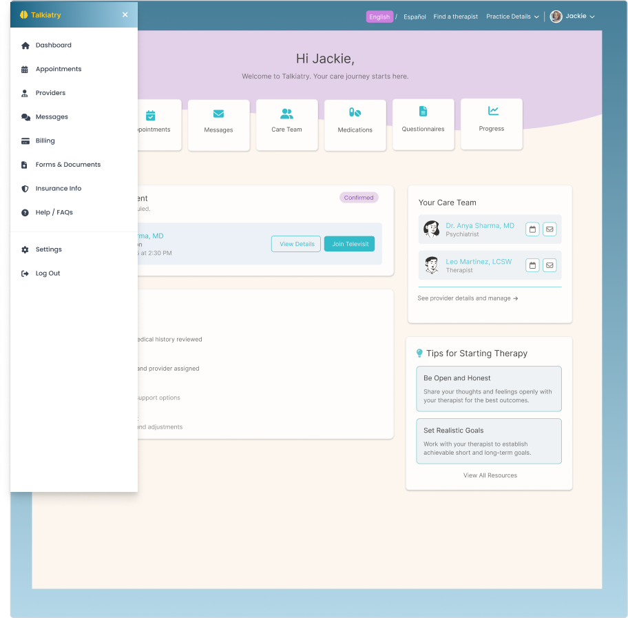 Whisper message screen